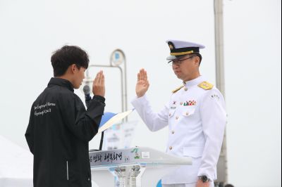 제11회 화성 뱃놀이 축제 행사 중 해양소년 경기연맹 선서식 A-43.JPG
