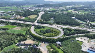 화성비봉공공주택지구, 비봉면 소재지, 구포리, 비봉사거리 및 서해안 고속도로 비봉톨게이트 항공사진 DJI_20240716102859_0251_D.jpg