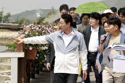 정명근 시장 화성 뱃놀이축제 현장점검 및 정책회의