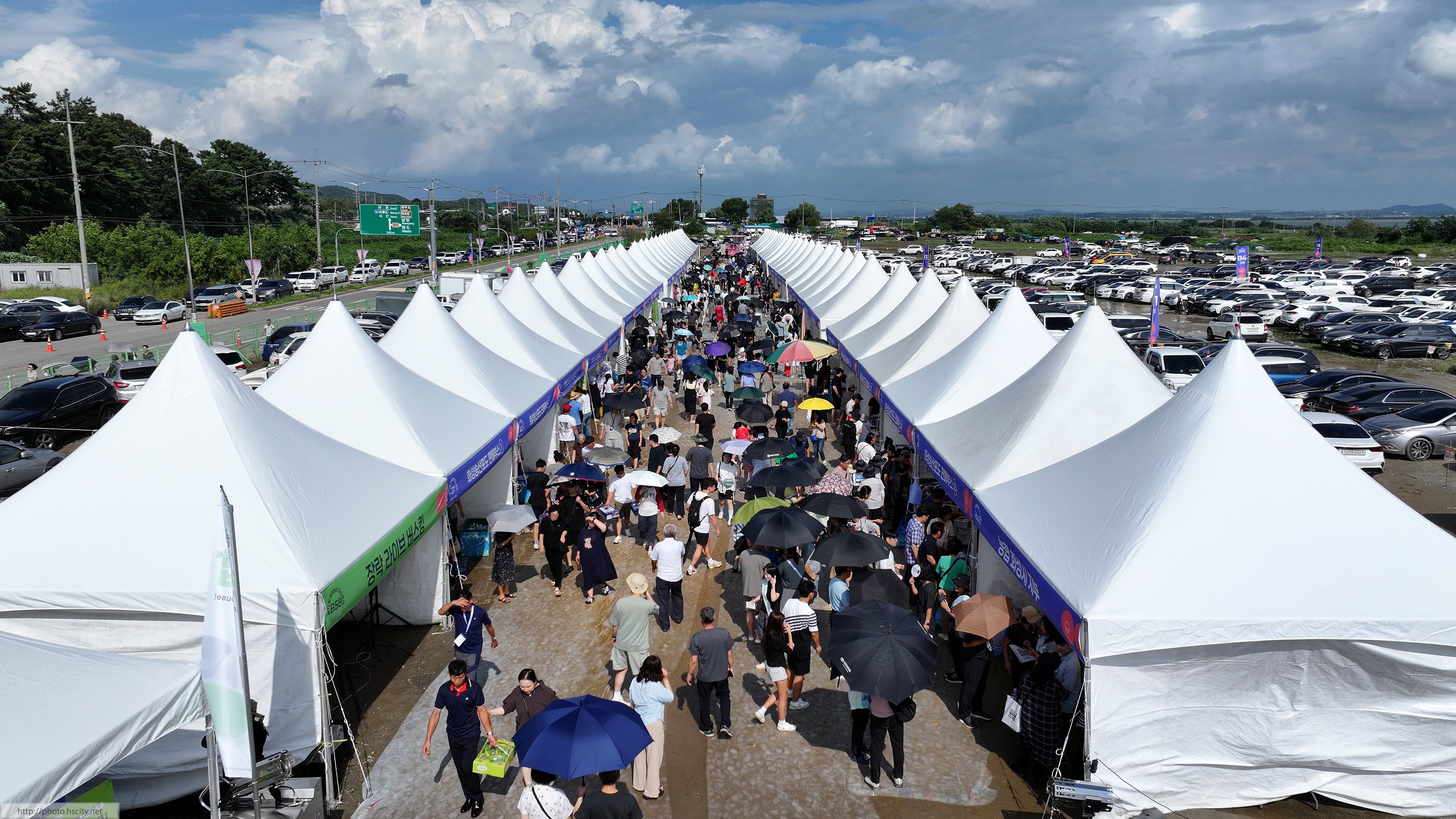 화성 송산포도축제 항공촬영 