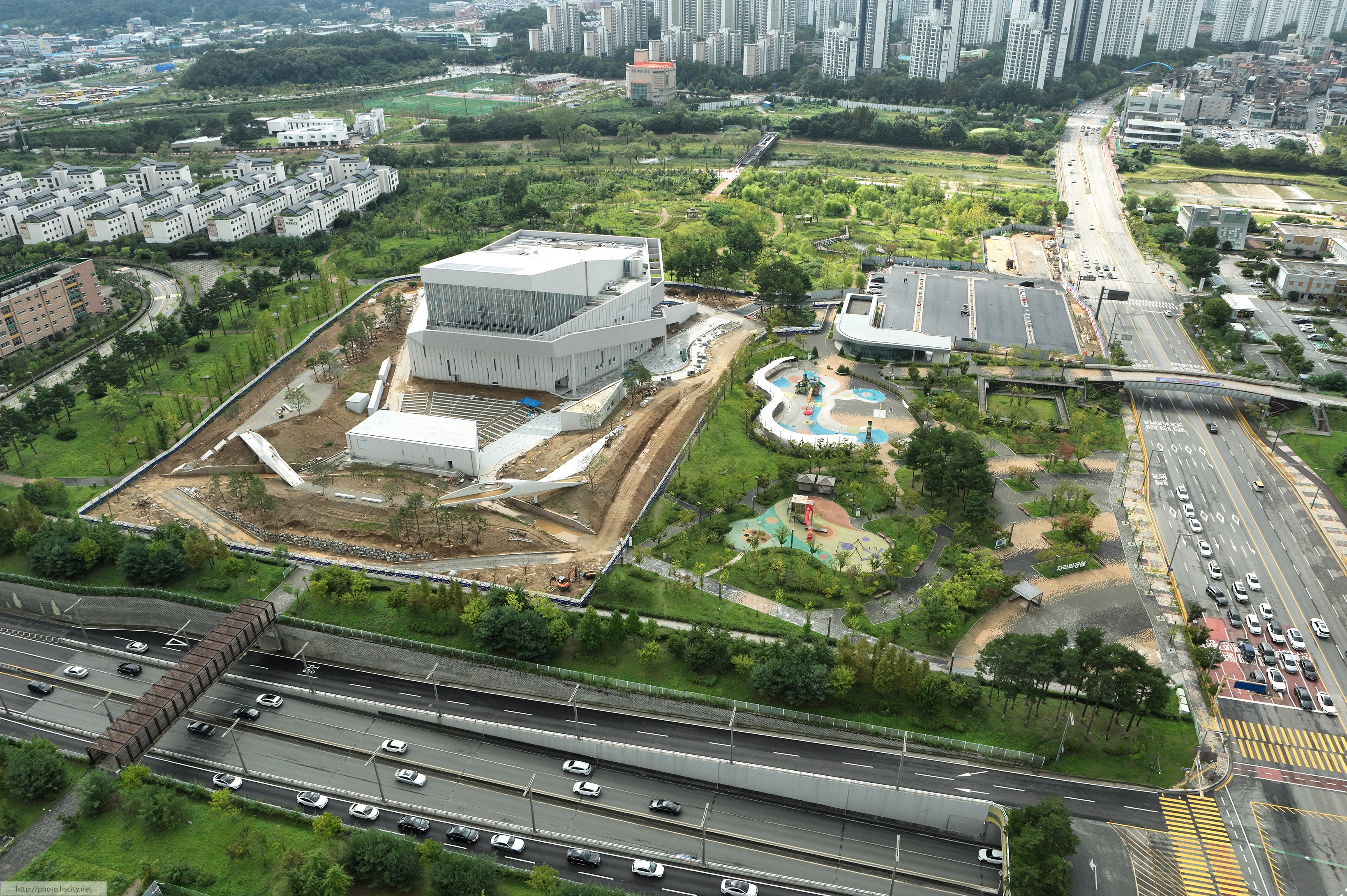 동탄테크노밸리 화성예술의전당, ASML 화성캠퍼스 동탄호수공원 항공촬영 