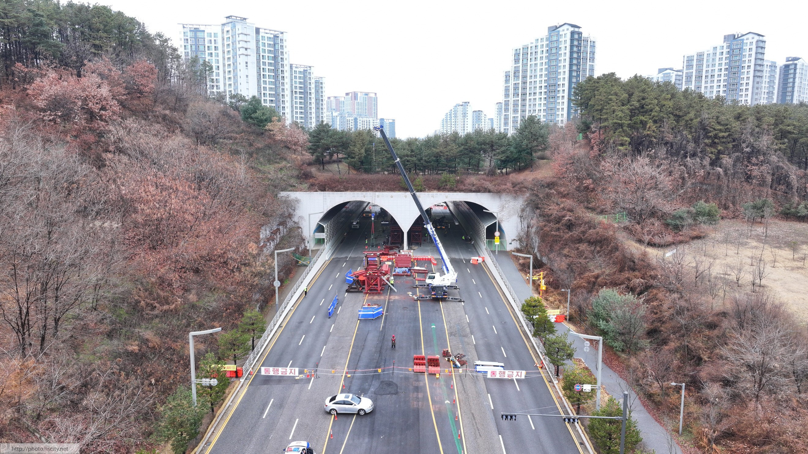 동탄숲 생태터널 항공촬영 