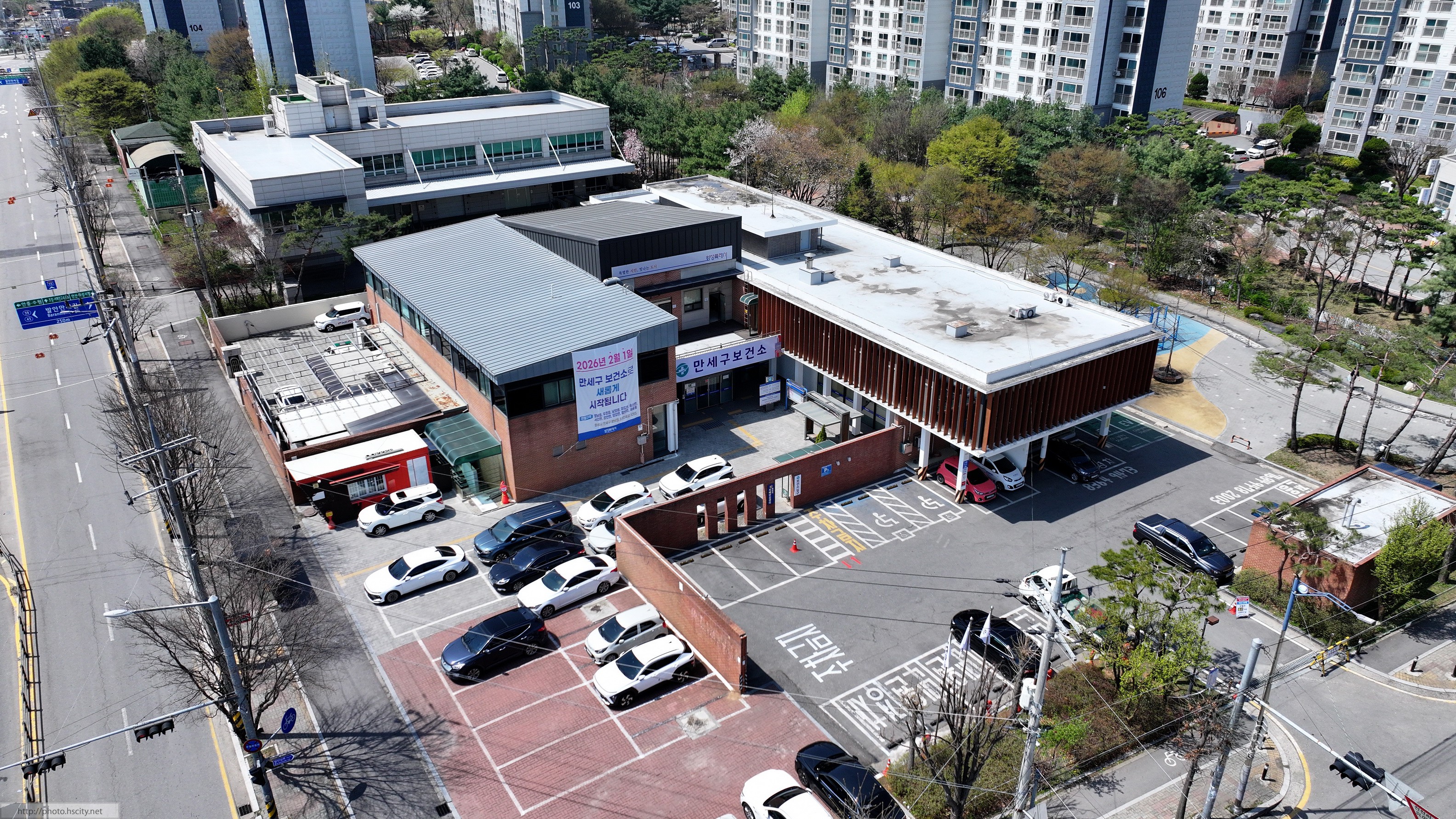 만세구 보건소 청사 항공사진 