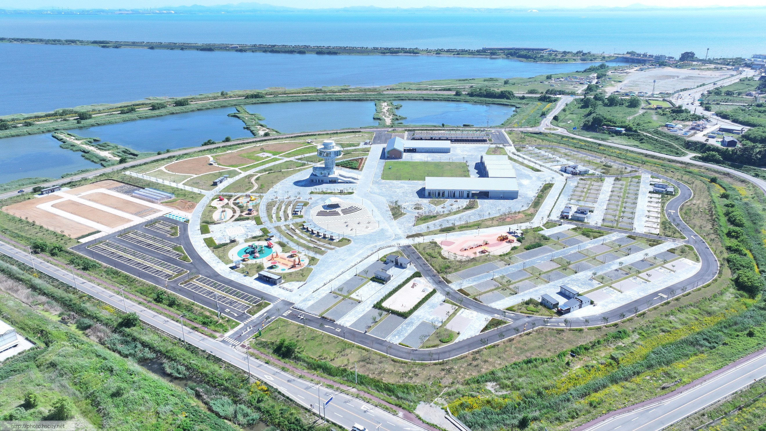 화옹지구 에코팜랜드 상공 항공촬영 